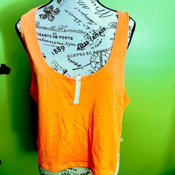 Adam Levine Orange Cropped Tank Top-XL NWOT - Picture 7 of 7